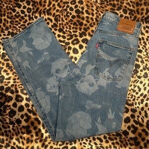 Levi’s Premium Pokemon Ribcage Straight Leg Light Wash Jeans